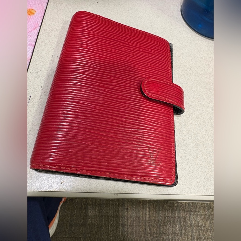 Louis Vuitton Red epi leather  small planner